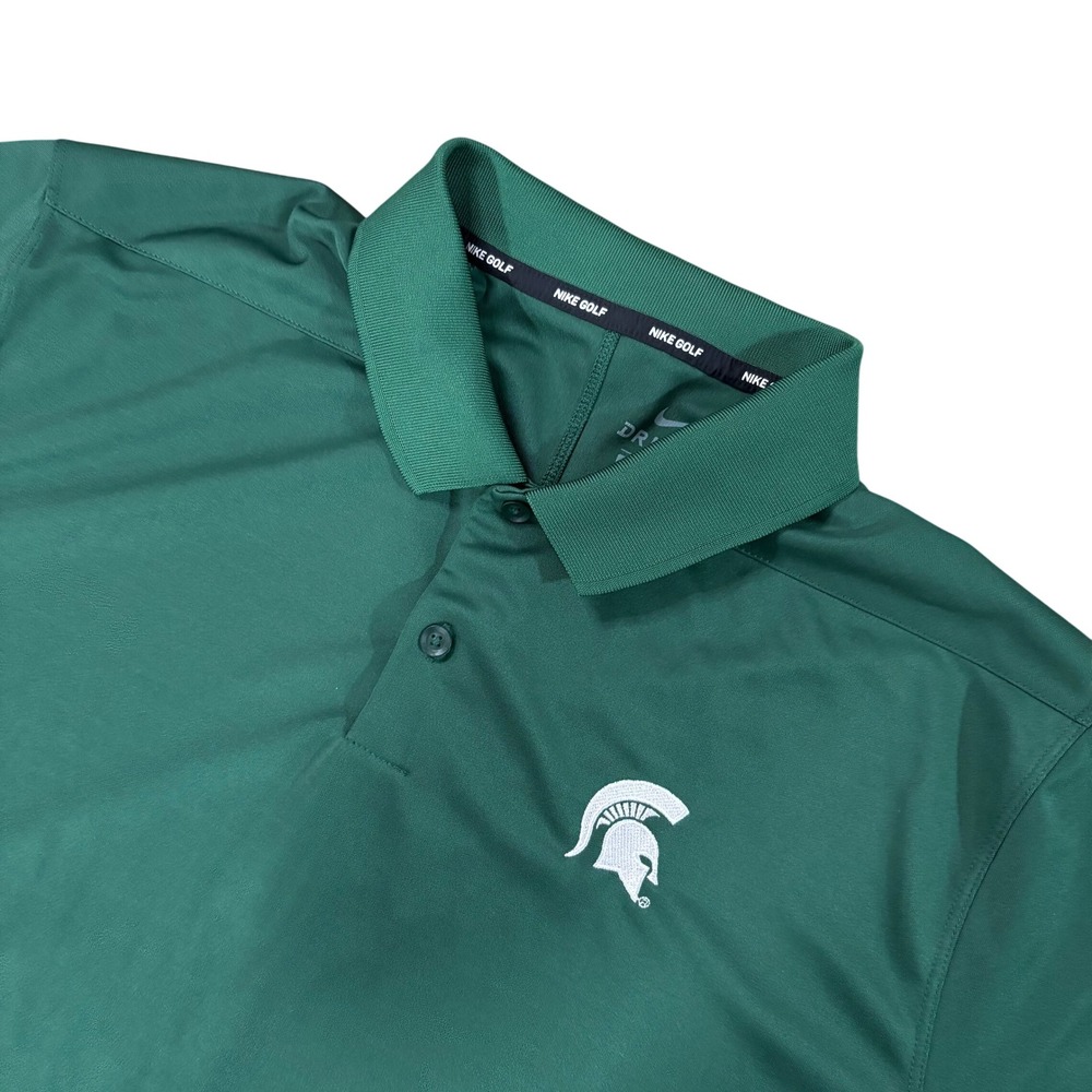 Nike Golf Michigan State Spartans Dri-Fit Polo Shirt Green Mens XL MSU NCAA